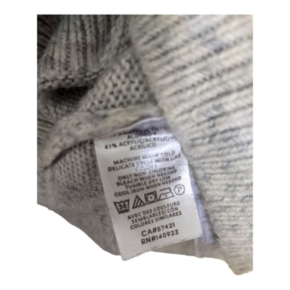 LOFT Stichy Turtleneck Sweater Women's MP Gray - Picture 7 of 8